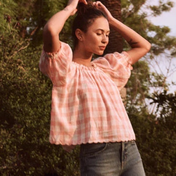 The Great. The Garland top on pink gingham - Picture 3 of 10